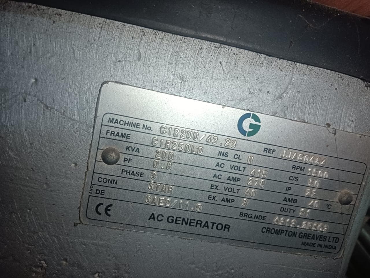 Heavy-duty used 200 kVA Mahindra Innova diesel generator